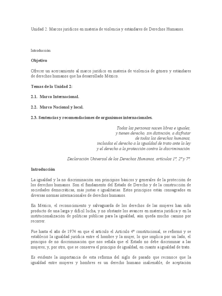 Igualdad de género y derechos humanos en México | PDF | Estudios de ...