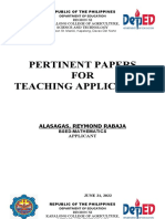 Teaching Application Documents