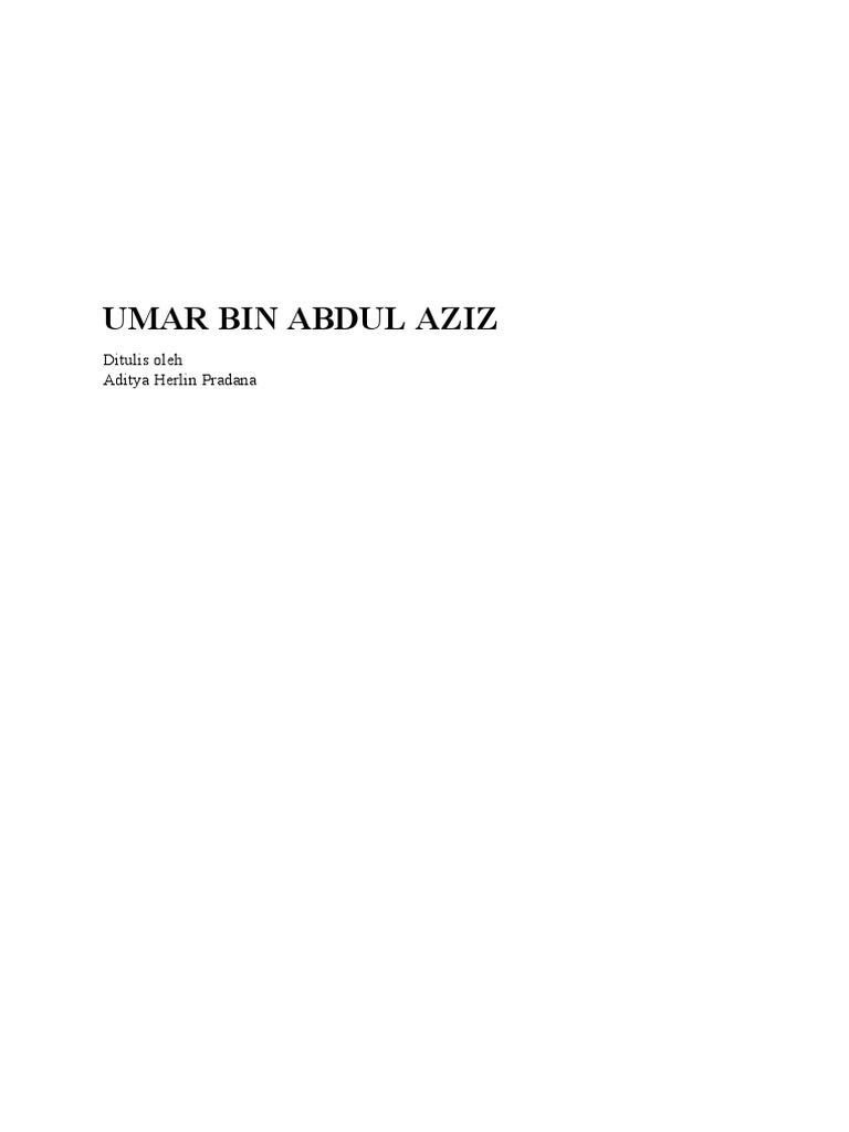 Umar Bin Abdul Aziz PDF