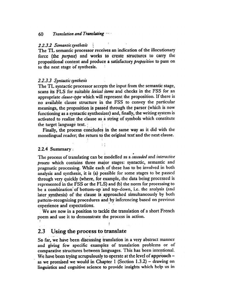 Using The Process To Translate - Bell (1991) | PDF