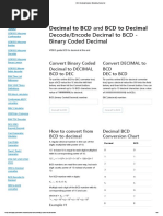 BCD Decimal Number Encoding Converter