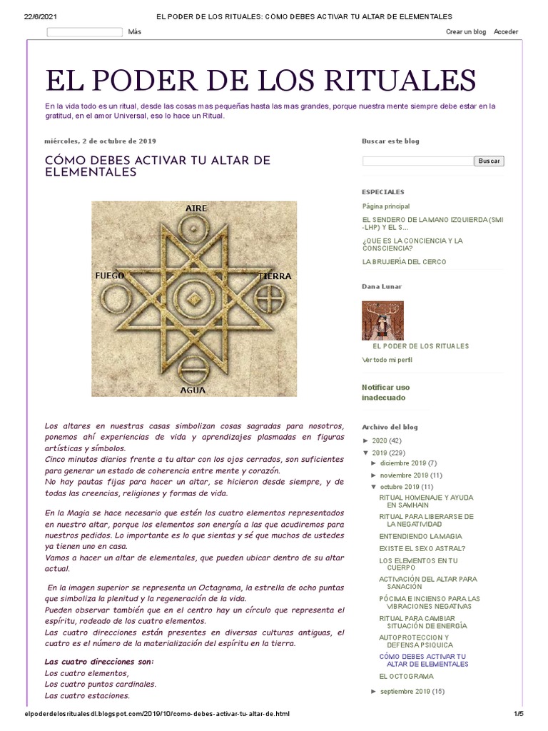 Activación del Altar de Elementos | PDF | Rituales