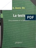 N1 La Tesis, Como Orientarse en Su Elaboracion H Daniel Dei 2006