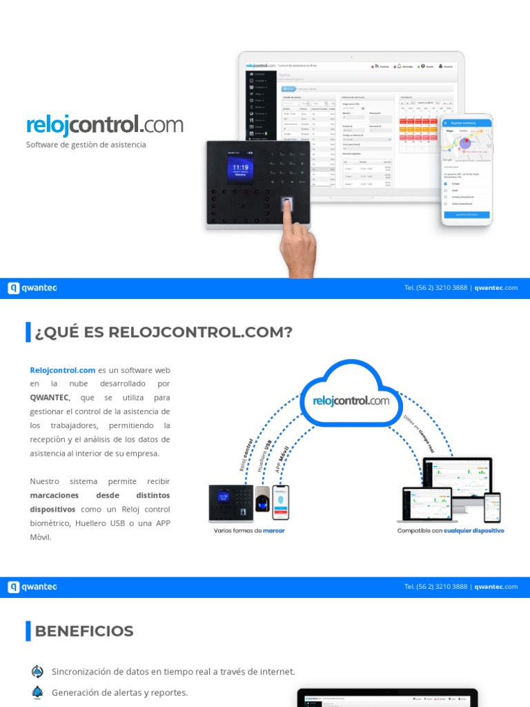 Software de Control Horario Qwantec | PDF | Computación en la nube ...
