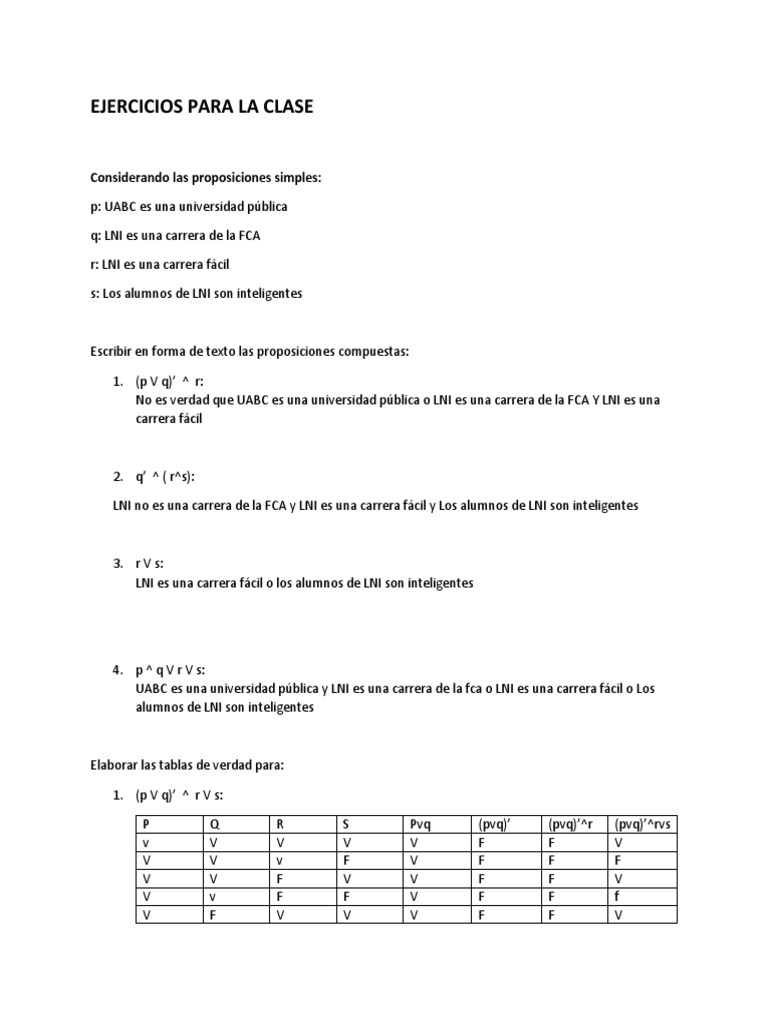 Ejercicios para La Clase | PDF