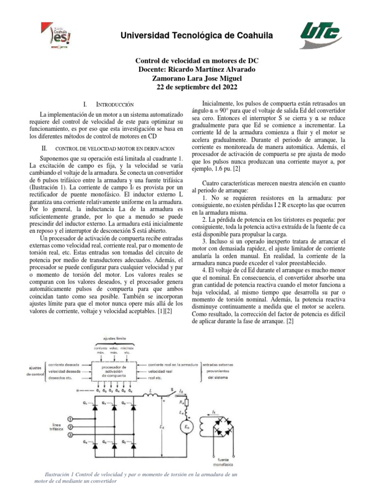 Control de Motores | PDF | Corriente eléctrica | Generador eléctrico