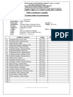 Geo General - Trabajo Campo Lunahuana Examen Médico I1-1