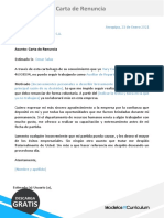 25 Modelo Carta de Renuncia Voluntaria 15 Dias