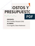 Costos y Presupuestos Tarea 3