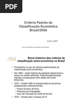 Classificacao Brasil - classe socioeconomica