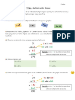 Clase multiplicación por dos cifras primaria