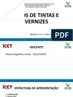 Tipos de Tintas e Vernizes