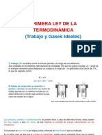 1era Ley Termodinámica Trabajo y Gases Ideales