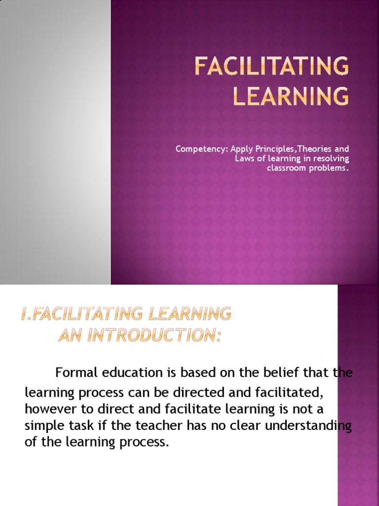 Facilitating Learning Prof Ed Pdf Learning Memory