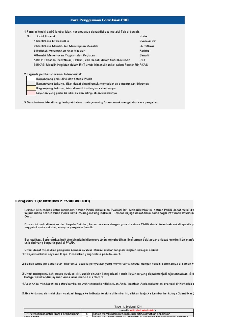 Panduan Pengisian Form Pbd Paud 2025 Pdf