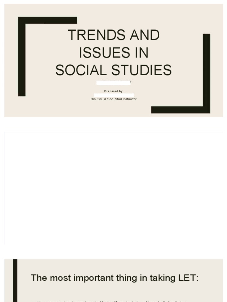 Social Studies Trends and Issues Guide | PDF | Marriage | Family