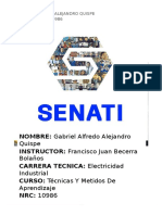 Gabriel Alfredo Alejandro Quispe Francisco Juan Becerra Bolaños Electricidad Industrial Técnicas Y Metidos de Aprendizaje 10986