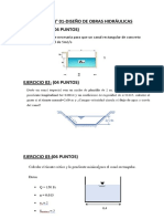 Práctica #01-Diseño de Obras Hidráulicas Ejercicio 01: (04 Puntos)