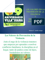 Valores de Prevencion de La Violencia y Embarazo Adolescentes