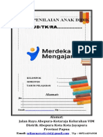 Buku penilaian anak didik PAUD TK RA