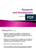Research and Development (Elly)