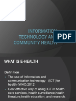 Week 6 Information Technology and Community Health