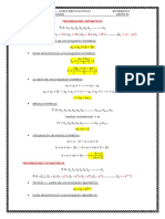 Formulario Progresiones Aritmeticas y Geometricas