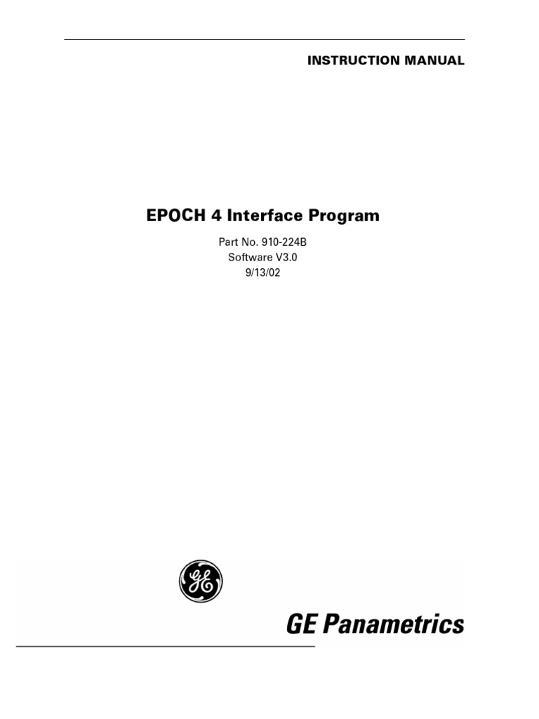 EPOCH 4 Interface Program (2002) | PDF | Computer File | Microsoft Windows
