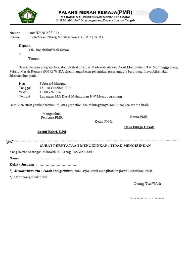 Surat Izin PMR | PDF