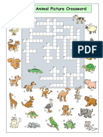 Big Animal Picture Crossword Fun Activities Games - 1880