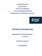 Estudio de factibilidad de proyecto de ingeniería industrial en la Universidad Latina