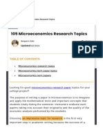 105 Microeconomics Research Topics