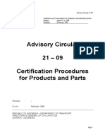 AC 21-09 Amdt. 0 - Certification Procedures For Products and Parts