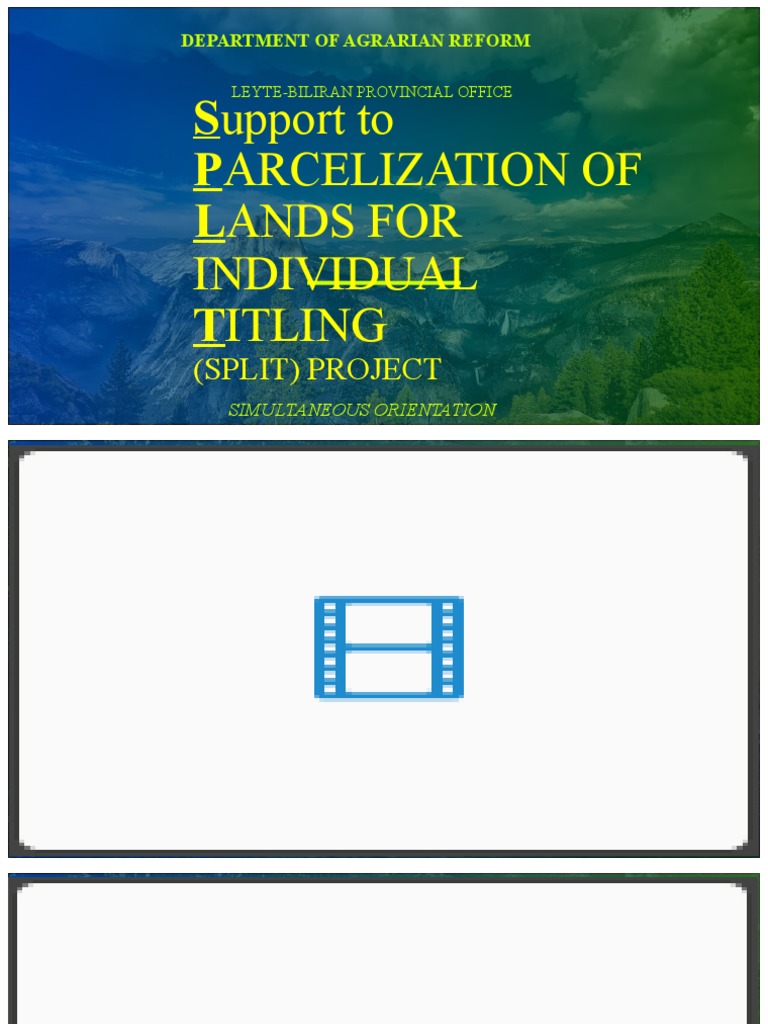 SPLIT Project: Parcelization Support Overview | PDF | Surveying | Mediation
