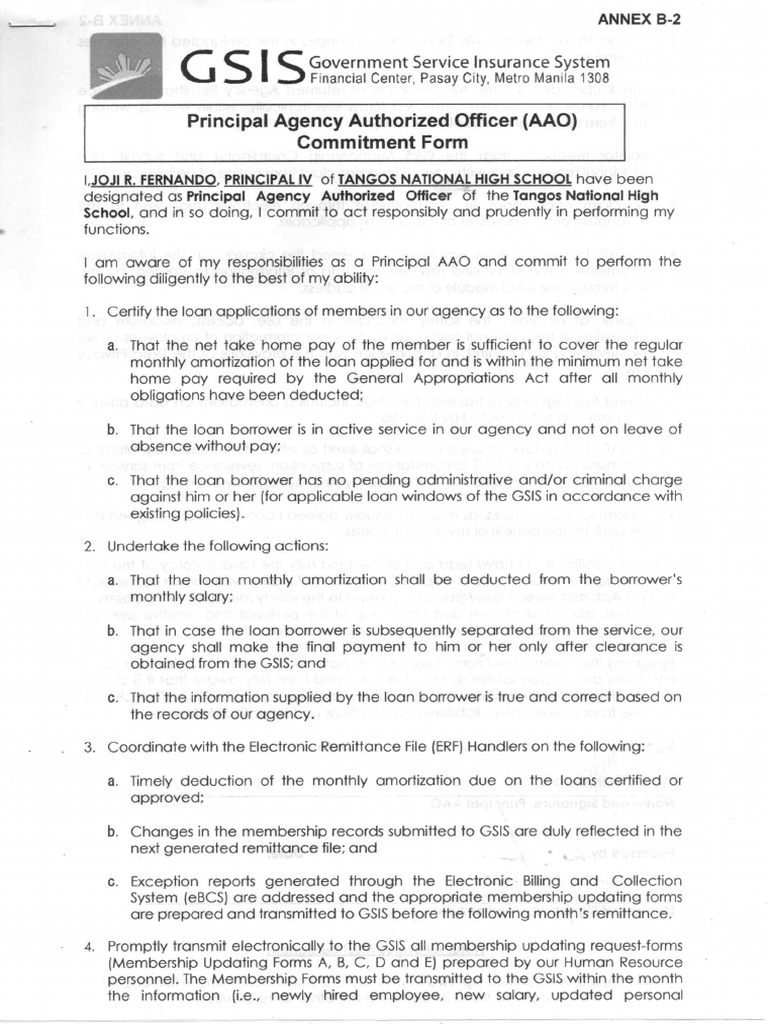 AAO Commitment Form PDF