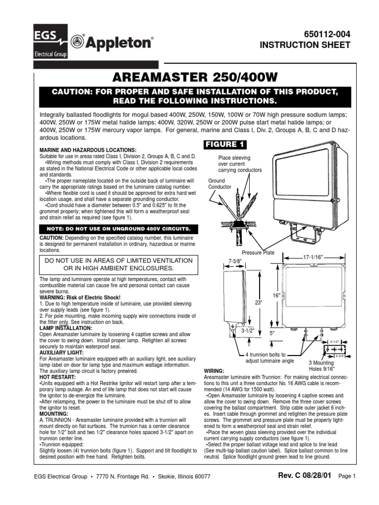 Luminarias - HPS - Appleton - Areamaster | Download Free PDF ...