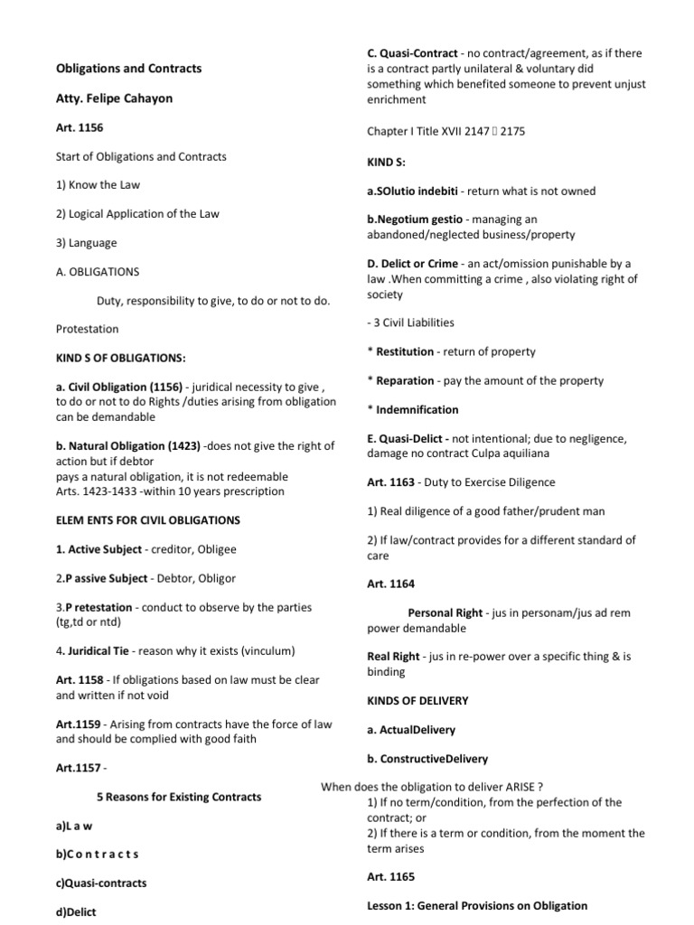 Legal Meaning of NTD and Iniquitous TG | PDF | Law Of Obligations ...