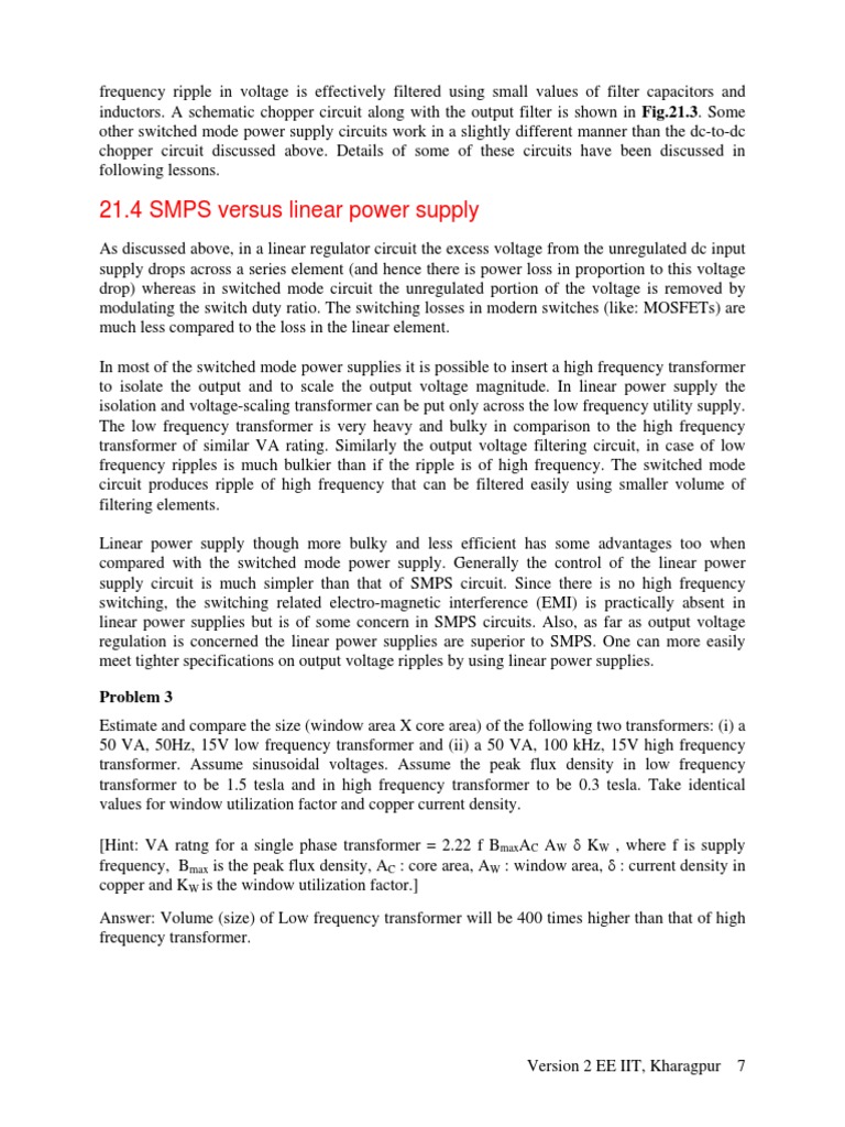 7 L21 (DP) (Pe) ( (Ee) Nptel) PDF Power Supply Power Electronics