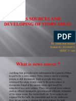 News Sources and Developing of Story Ideas