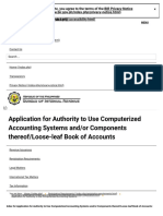 Application For Authority To Use Computerized Accounting Systems - Bureau of Internal Revenue