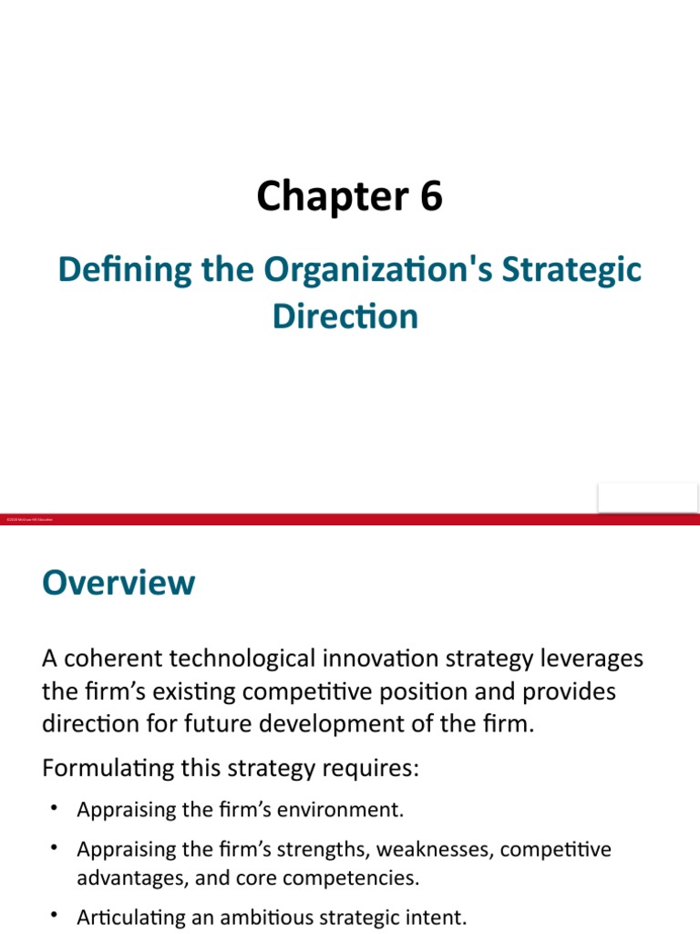 Schilling_6e_IPPTChap006_Defining the Organization's Strategic ...