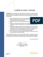 Política Sobre Alcohol y Drogas 27.01.22