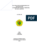 Laporan Praktikum Mikrobiologi Akuakultur Teknik Pemindahan Biakan Mikroba Secara Aseptik