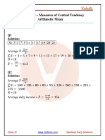 Sandeep Garg Economics Class 11 Solutions For Chapter 5 - Measures of Central Tendency - Arithmetic Mean