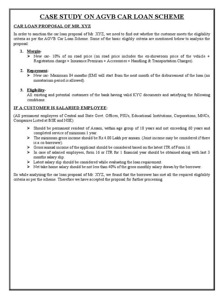 Case Study On Loan Pdf Loans Credit History