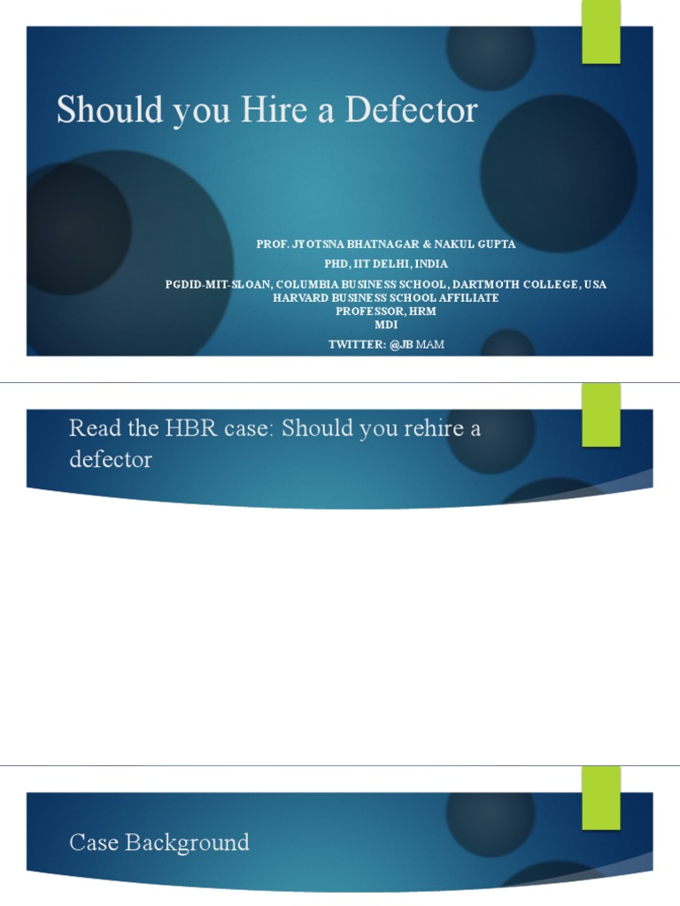 Should You Rehire a Defector | PDF | Employee Retention | Business