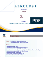 Kalkulus I: Program Studi Matematika - FST Ut