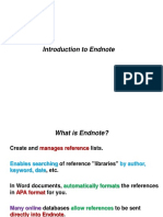 Introduction To Endnote