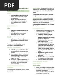 ETHICS - 2nd Year College REVIEWER