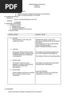 Daily Lesson Log Science 7 - Ecosystem